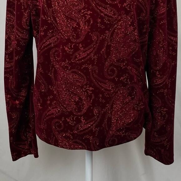R & K Evening Metallic Red Velvet Cardigan & Camisole Set NWOT Size 12 - Picture 8 of 15